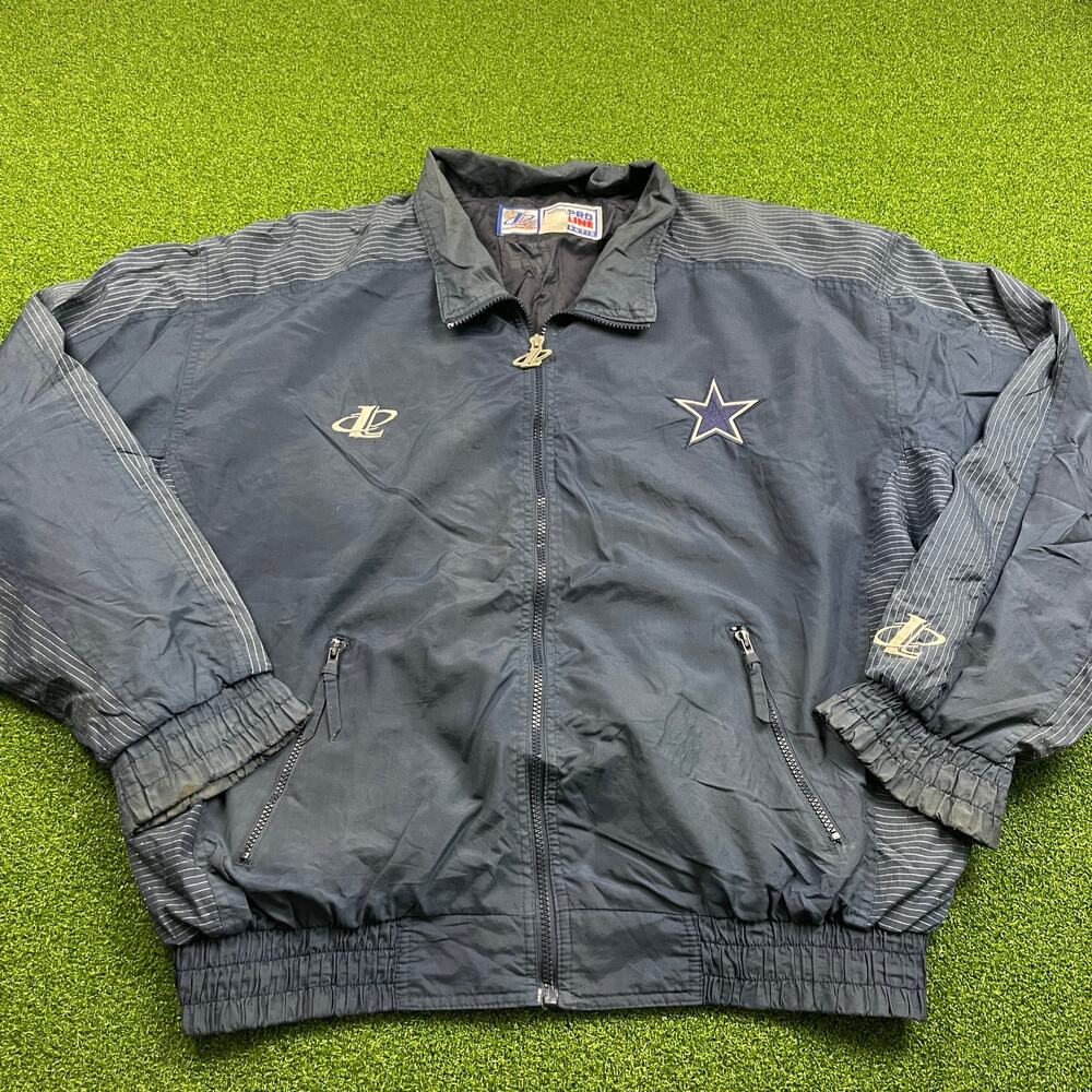 Vintage 1990s NFL Pro Line Dallas Cowboys Zip Up Track Jacket Sz XL